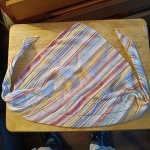 Vintage pastel rainbow ready head bandana.